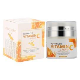 Crema Facial Iluminadora con Vitamina C, Crema Hidratante Hidratante Y Nutritiva para la Piel, Suavizante, Ilumina Y Rellena la Piel, Crema Facial Antienvejecimiento Y Arrugas, para el Cuidado