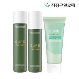 Kim Jong -moon Aloe Cure Hydra Soothing 365 Toner+Emulsion+Soothing Foam Cleanser / 김정문알로에 큐어 하이드라 수딩365토너+에멀젼+수딩폼클렌저