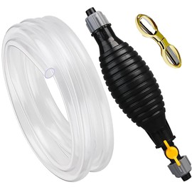 Gas Siphon Pump for Gasoline with 6.5FT Siphon Hose, Manual Fuel Transfer Pump, Portable Hand Sucker Pump, for Oil, Diesel, Water, Fish Tank