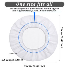 Ymapinc 6pcs White Elastic Chef Hair Nets for Women, Elastic Hairnets for Foodservice Comfortable Solid Color Reusable Hair Net Cover for Kitchen Food Service Workers Cooking