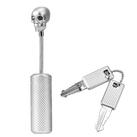 Fayelume Skull Luggage, 3.5 * 0.6 * 0.6in Zipper Lock, Bag Lock Suitable for Wallets, Suitcases, Backpacks, Computer Cases, Etc