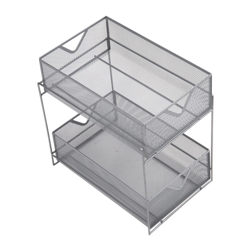 Mind Reader Accessory Organizer, Supply Storage, Makeup, Office, Kitchen, Metal