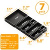 SpaceAid 7-Piece Bamboo Drawer Organizer Storage Boxes Set, Wood Tray