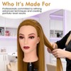 WIGNEE Professional Cosmetology Mannequin Head with Synthetic Hair Blonde