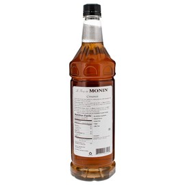 Monin - Cinnamon Syrup, Sweet and Spicy Taste of Cinnamon, Versatile Flavor, Natural Flavors, Great for Coffees, Cocoas, Ciders, and Cocktails, Non-GMO, Gluten-Free (1 Liter)
