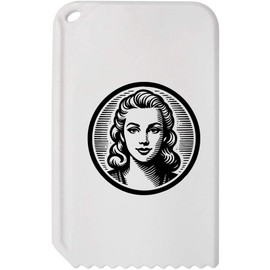 Azeeda 'Pretty Girl Face' Plastic Ice Scraper (IC00035428)