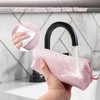 Portable Silicone Makeup Bag,FyndAna Large Waterproof Makeup Brush Bag,Bathroom Travel