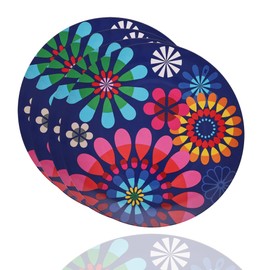 French Bull Plates - 4 Piece Set - 11 inch Melamine Dinner Plate Set - Melamine Dinnerware for Indoor and Outdoor - Festival