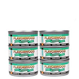 Smoking Wood Pellets - Instant Disposable Smoke Box Cans Turn Any Grill into a Smoker (Hickory)- Value 6 Pack Gift Set of All Natural BBQ Wood