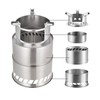Camping Stove Foldable Stainless Steel Wood Burning Stove Portable Backpacking