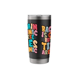 Funny Back Pain Is Chronic But These Tiddies Iconic Groovy Stainless Steel Insulated Tumbler