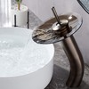 RODDEX Waterfall Bathroom Faucet Glass Single Handle Solid Brass Basin
