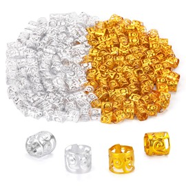 200 Pcs Dreadlocks Beads Hair Braid Rings Clips Dread Locks Hair Braiding Metal Cuffs Decoration Locs Accessories Silver and Gold