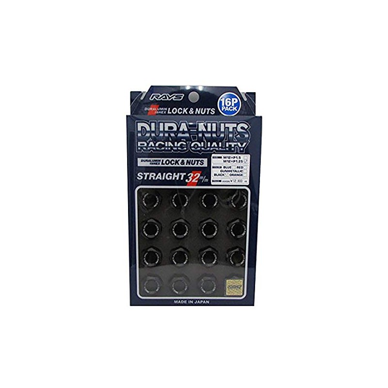 RAYS 74020001116BK Duralumin Lock & Nut Set L32 for 4H