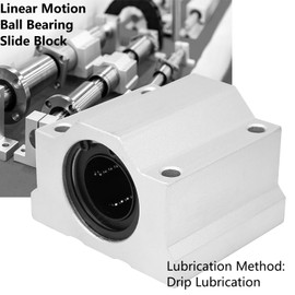 Fafeicy SC25UU 25 mm Linear Motion Ball Bearing Slide Block, CNC Linear Unit Made of Aluminium Alloy Linear Motion Slider, for High Speed Mute Devices, Construction Machinery and Gearboxes