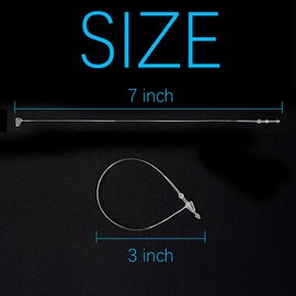 2000Pcs Plastic Fastener Hang Tag Snap Lock Pin Security Loop Clothing Price Tags Pins Easy to Tie for Retail Store (7inch)