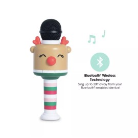 Packed Party Christmas Bluetooth Karaoke Microphone Rudolph Frosty Sing Along Voice Changer
