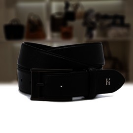 Hazzys (광주신세계)블랙 단색 H장식 소가죽 벨트 HJBE4F331BK (Gwangju Shinsegae) Black Solid H Decoration Cowhide Belt HJBE4F331BK