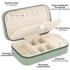 DesignSter Travel Jewelry Box, PU Leather Portable Jewelry Case, Small