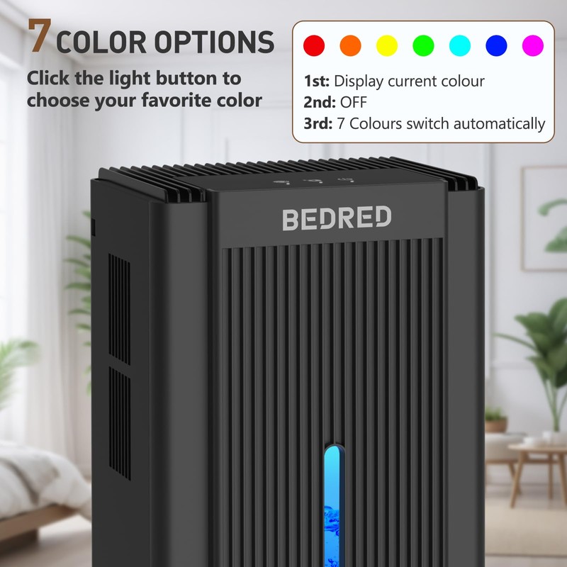 Dehumidifier, 95OZ Dehumidifier for Home 1000 Sq.Ft - Quiet with