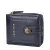 Unbranded Mens Retro Wallet with Zipper Leather Bifold Purse ID
