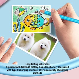 Instant Print Camera 48MP, HD Kids Camera Instant Print, 1080P Portable Kids Thermal Printing Camera, Printable Digital Camera Selfie Camera Toy (Pink)