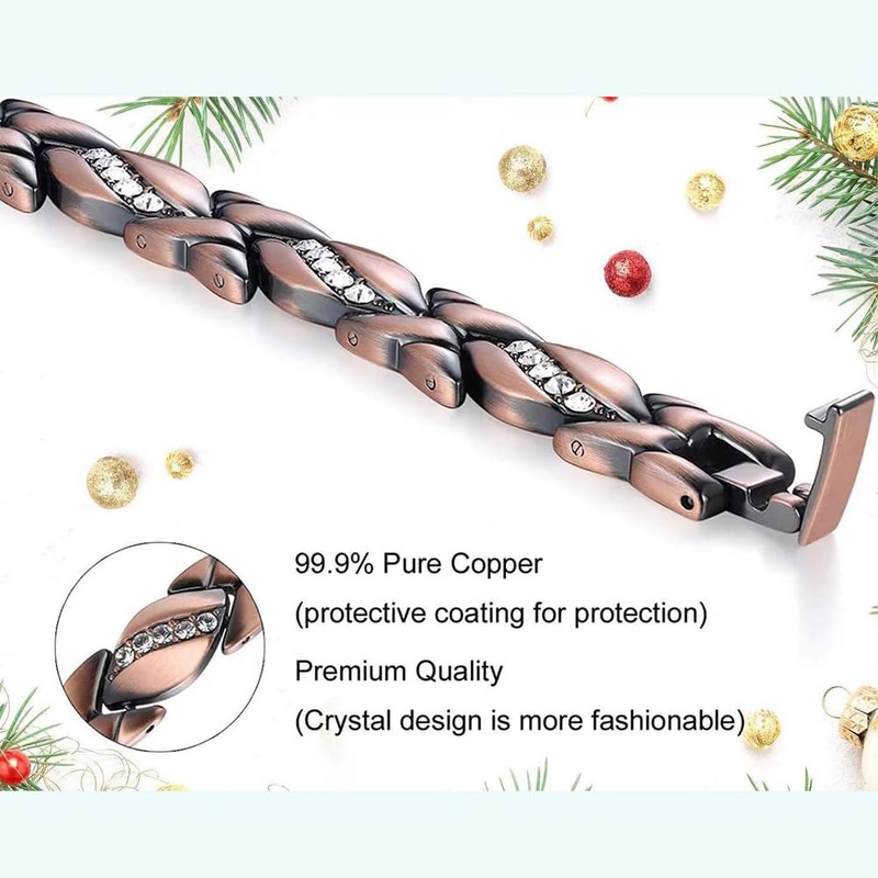Pure Copper Bracelets for Women,Ultra Magnetic Bracelets for Women with