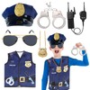 Keymall Kids Police Officer Costume Set 6 Pcs Including Cop