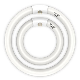 Helovmine FC8T9 22W and FC12T9 32W Daylight Set, 8 Inch T9 22 Watts Circular Light Bulbs, 12 Inch 32 Watts Round Fluorescent Bulb, CRI 80, 6500K,G10q Prong, Circline Kitchen and Bath Fluorescent Lamp