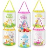 Capoda 6 Pcs Easter Bunny Basket Bags Canvas Rabbit Easter