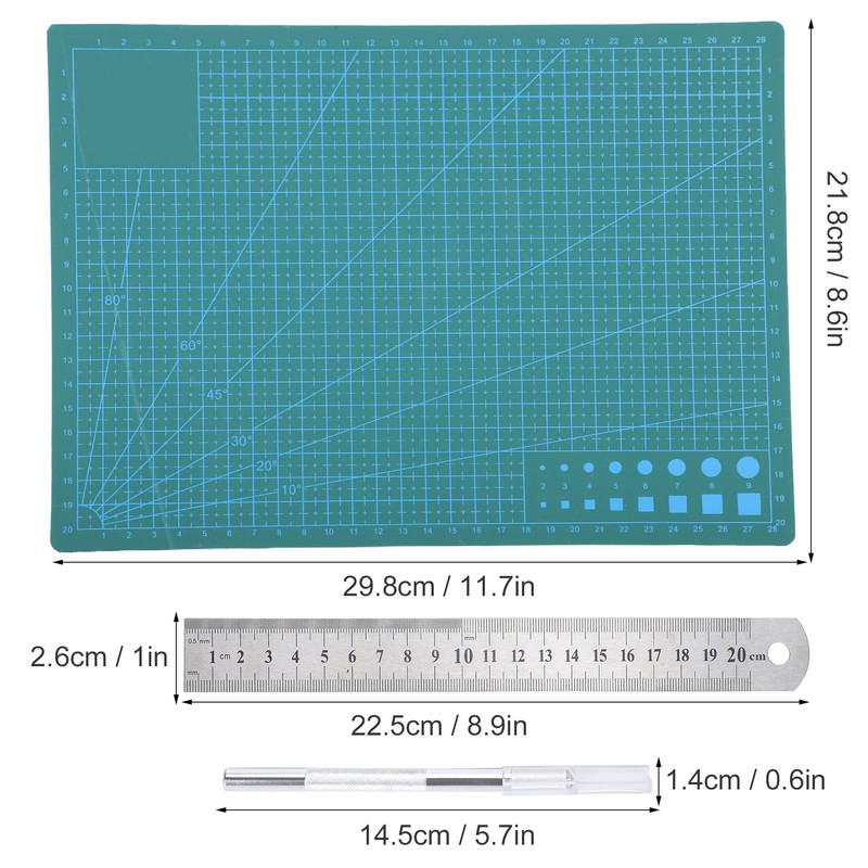 Cutting Mat A4 with Blade Model Cut Pad Craft Paper