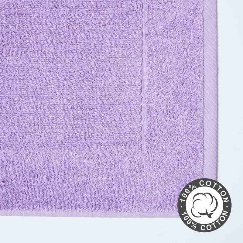 HOMESCAPES Imperial Plain Lilac Bath Mat 50 x 80 cm
