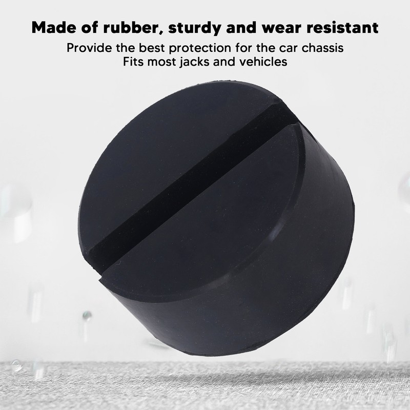 4PCS Rubber Jack Lifting Pad Adapter Floor Round Slotted Frame