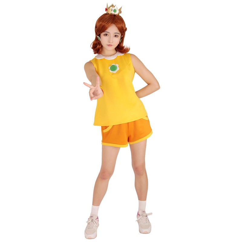 miccostumes Women's Yellow Tennis Outfit Cosplay Costume with (M)