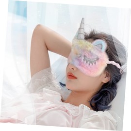 Ipetboom Unicorn Design Eye Cover Colorful Sleeping Eye Mask Comfortable Blackout Blindfold for Women Light Blocking Travel Eye Cover Present for Sweet Dreams