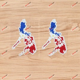 Philippines Map Flag Colors Filipino Pilipinas Vinyl Decal Sticker - 2 Pack Reflective, 4 Inches - for Car Boat Laptop Window