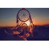 Dream Catcher for Good Dreams with Beads and Real Feathers,