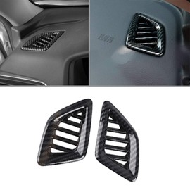 Boltry ABS Engineering Plastics,Carbon Fiber Print Car Center Consoles Air Vent Wind Outlet Trims Interior Decoration Frame Cover Inner Accessories for Honda 10th Accord 2018 2019 2020 (Black)