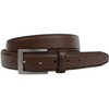 Silver Square Titanium Brown Belt - 34"