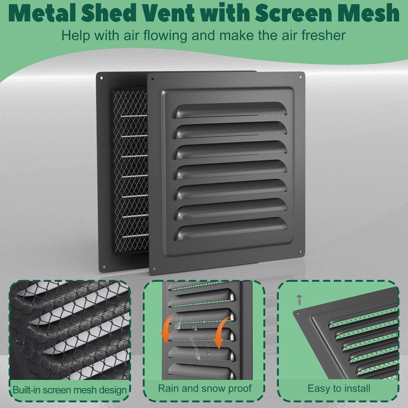 Memrita 12 x 12 Inch Attic Vent with Screen Mesh,