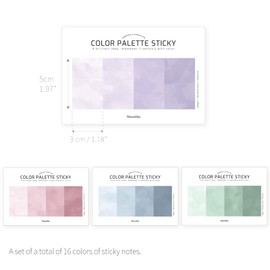 Monolike Color Palette Sticky Color Painting 400 A Set 4P - Self-Adhesive Memo Pad 30 Sheets