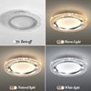 UOFUS 28W LED Flush Mount Ceiling Light Chrome 12inch Modern