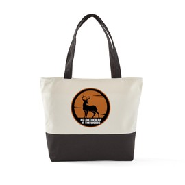 CafePress Deer Hunting Archery Canvas Tote Top Zipper Closure