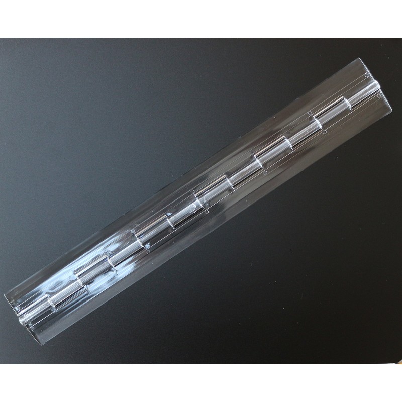 Transparent Clear Plastic Acrylic 300mm, 12", Continuous Piano Hinge Hinges