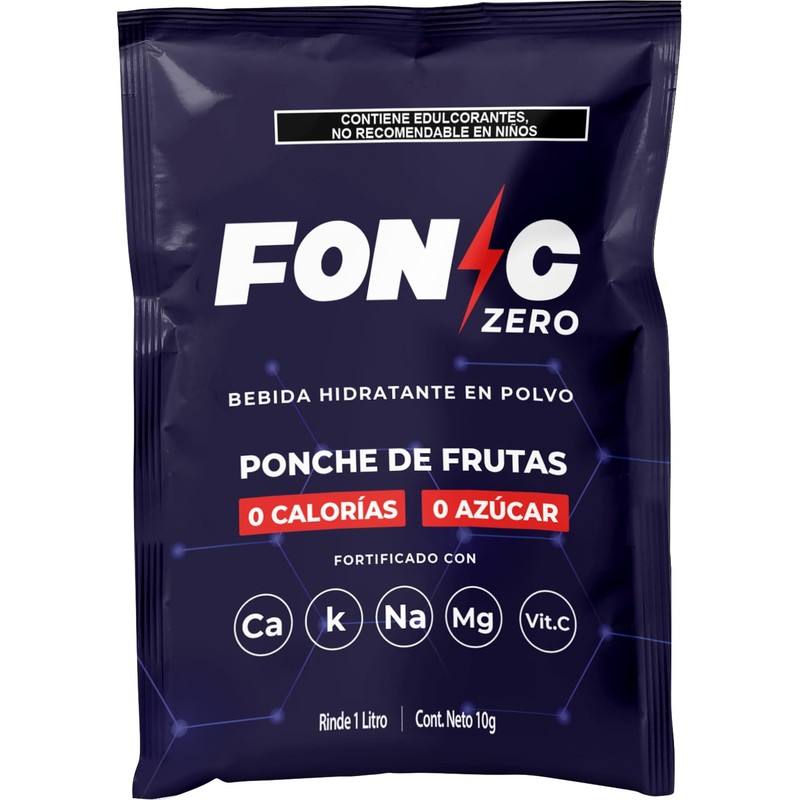 Caja 10 Pzas Fonic Hidratante en Polvo Ponche 10g para