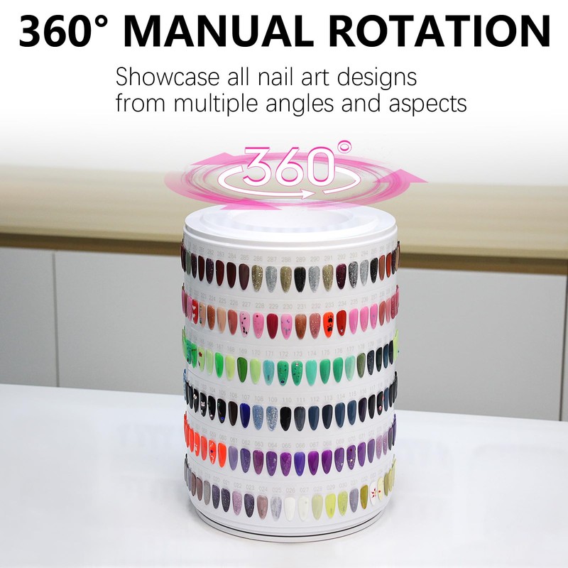 Upgraded Nail Polish Display Book 300 Colors, Professional Nail Color