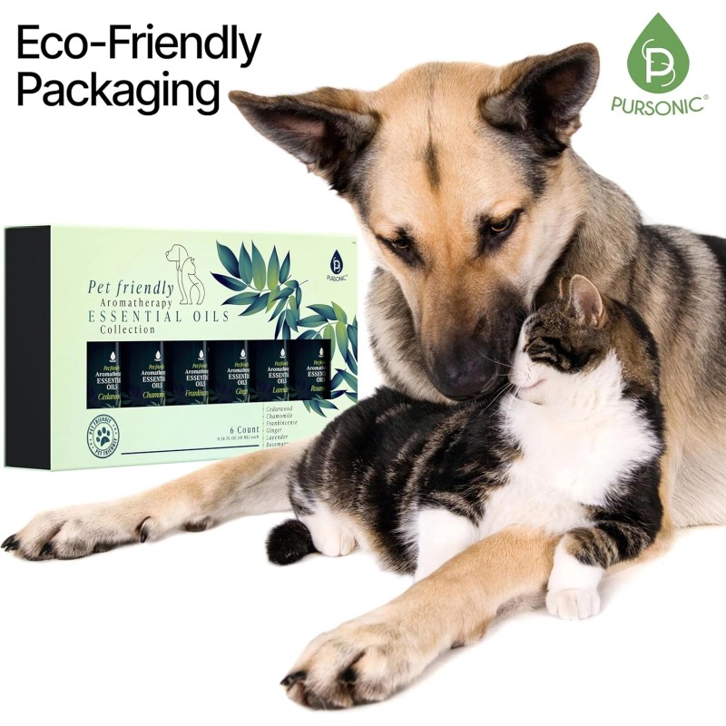 PURSONIC Pet Friendly Aromatherapy Essential Oils Collection, 6-Count