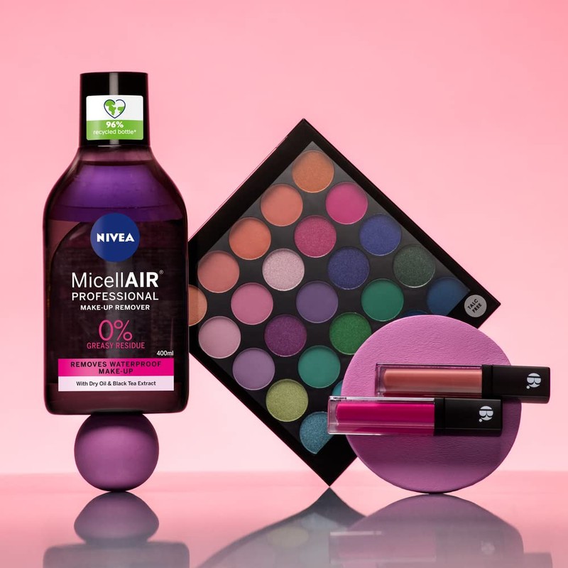 NIVEA MicellAIR Professional Micellar Water Make-Up Remover (400ml), Eye Make