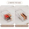 2 Pack Clear Tea Bag Organizers with Adjustable Dividers, Stackable