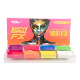 Arabian® Paleta Pintura Facial Y Corporal 8 Tonos Neón